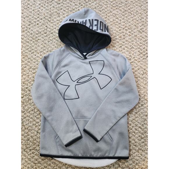 Under Armour Other - Under Armour Storm Grey Hooded Sweatshirt Youth Medium
